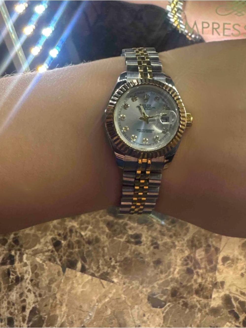 28mm Two-Tone Gold and Silver Steel Watch - Picture 6 of 7